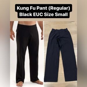 Size small Lululemon men’s Kung fu black pants.